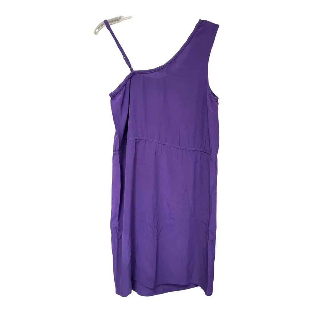 Charlie Jade - One Spaghetti Strap Asymmetrical Silk Dress Women's Size … - Picture 3 of 7